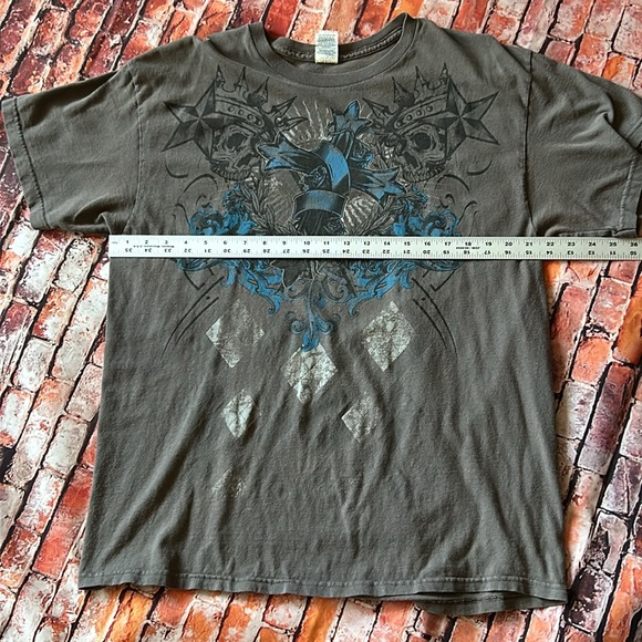 Men's Skulls Iron Cross T-Shirt Size XL - Picture 9 of 10